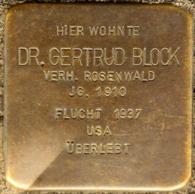 Stolperstein Dr. Gertrud Rosenwald